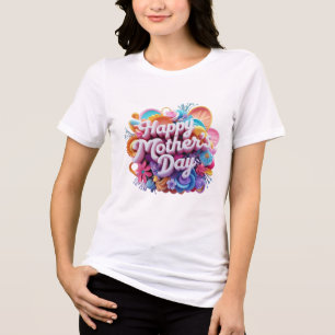 Visueel cadeau voor geliefde moeder op Moederdag Tri-Blend Shirt