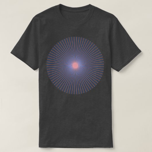 Visueel effect van cirkellijnen t-shirt (Design voorkant)