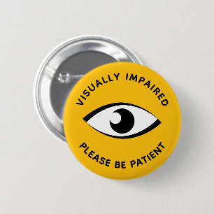 Visueel Gehandicapt Slechte Gezichtsscherpte Gedee Ronde Button 5,7 Cm