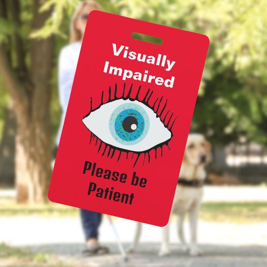 Visueel gehandicapte Lanyard Low Vision ID identif Badge