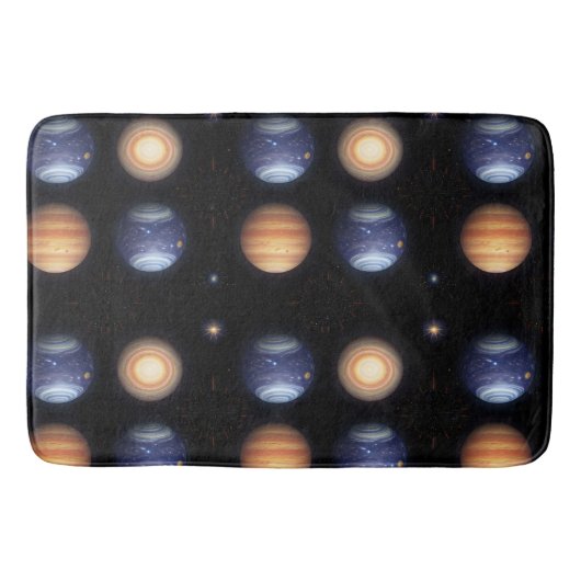 Visueel Stunninge Weergave van Planeten Badmat (Voorkant)
