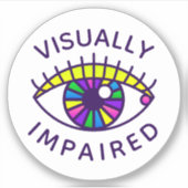 Visueel verminderde Laag Bezichtsverlies Blinde Be Sticker (Voorkant)