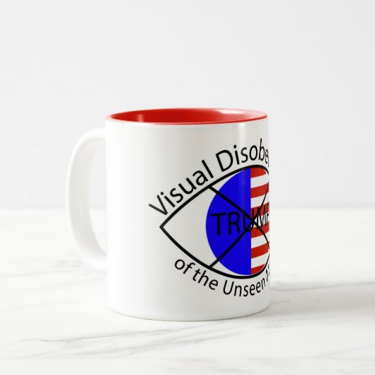 Visuele afwijking van de Unseen Majority Mok (Voorkant links)