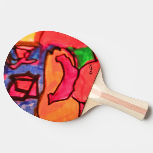 Visuele artikelen 866 tafeltennisbatje (Zijkant)