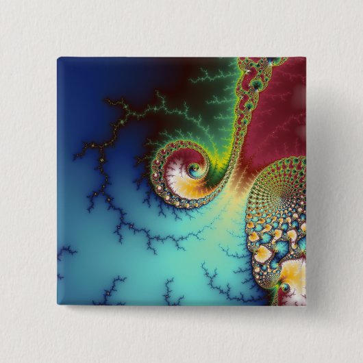 Visuele cortex vierkante button 5,1 cm (Voorkant)