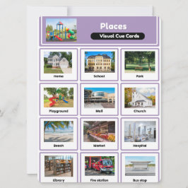 Visuele Cuekaarten – Realistische Paarse Plaatsen