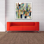 Visuele herinneringen, originele kleurrijke Abstra Poster<br><div class="desc">Abstract Landschap Drie moderne digitale kunst van Dushan,  gesigneerd,  Dushan rechtsonder. Titel-visuele herinneringen.</div>