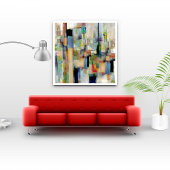 Visuele herinneringen, originele kleurrijke Abstra Poster