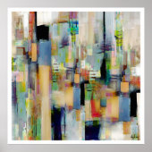 Visuele herinneringen, originele kleurrijke Abstra Poster (Voorkant)