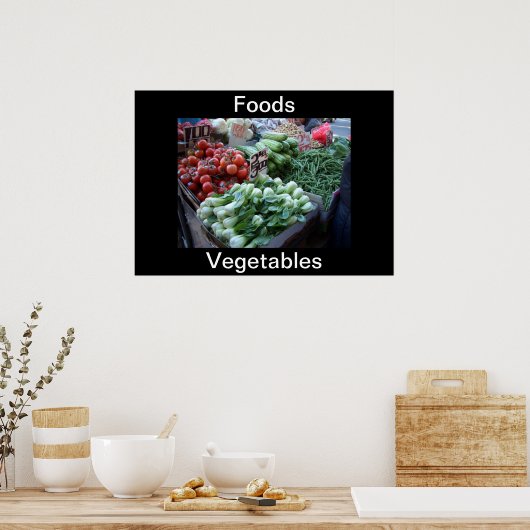 Visuele identificatoren van voedingsmiddelenaanpas poster (Keuken)