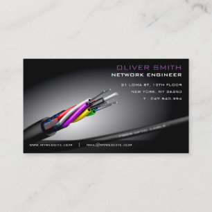 Visuele kaart met glasvezelachtergrond visitekaartje