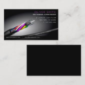 Visuele kaart met glasvezelachtergrond visitekaartje (Voorkant / Achterkant)