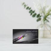 Visuele kaart met glasvezelachtergrond visitekaartje (Staand voorkant)