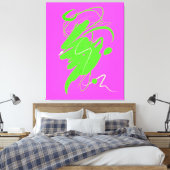 Visuele minachting dans Stretched Canvas Print (Insitu (Slaapkamer))