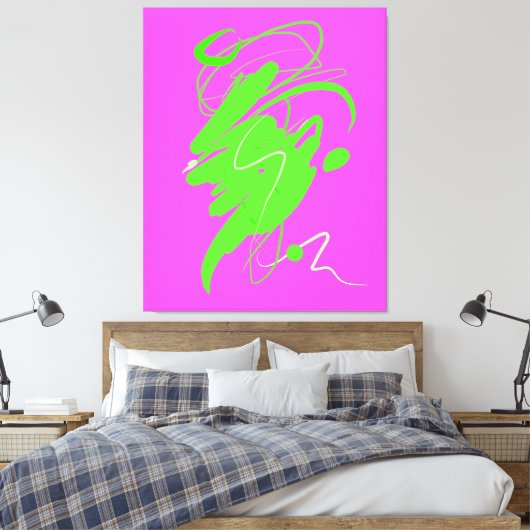 Visuele minachting dans Stretched Canvas Print (Insitu (Slaapkamer))