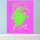 Visuele minachting dans Stretched Canvas Print (Insitu (Houten vloer))