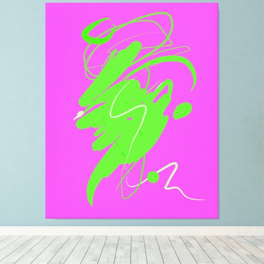 Visuele minachting dans Stretched Canvas Print (Insitu (Houten vloer))