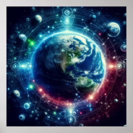 Visuele Multiversum Theorie Parallelle Universums Poster