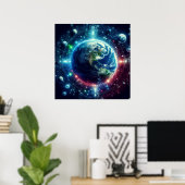 Visuele Multiversum Theorie Parallelle Universums Poster (Thuiskantoor)