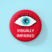 Visuele ondersteuning voor slechtzienden ronde button 5,7 cm