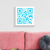 Visuele QR-code op premium verpakt canvas (glans) (Insitu (Woonkamer))