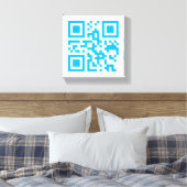 Visuele QR-code op premium verpakt canvas (glans) (Insitu (Slaapkamer))