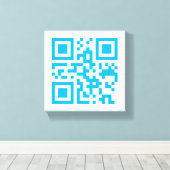 Visuele QR-code op premium verpakt canvas (glans) (Insitu (Houten vloer))