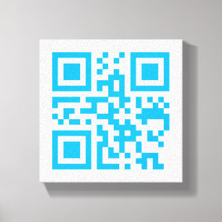Visuele QR-code op premium verpakt canvas (glans)