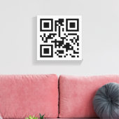 Visuele QR-code op premium verpakt canvas (glans) Afdruk (Insitu (Woonkamer))