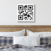 Visuele QR-code op premium verpakt canvas (glans) Afdruk (Insitu (Slaapkamer))
