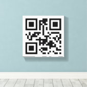 Visuele QR-code op premium verpakt canvas (glans) Afdruk (Insitu (Houten vloer))