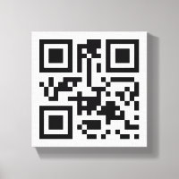 Visuele QR-code op premium verpakt canvas (glans)