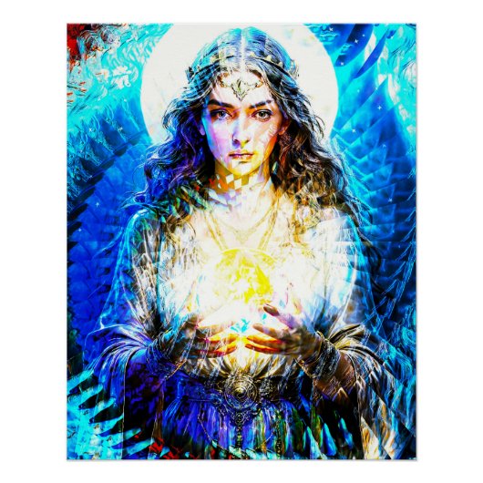 Visuelle Fraktale Vision einer Wahrsagerin Perfect Poster (Voorkant)