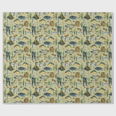 Visuitrusting Vis Vlot Tent Waders Patroon Cadeaupapier (Vlak)