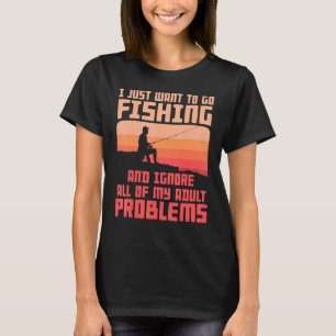 Visuitrusting voor mannen Vissen lost mijn problem T-shirt
