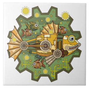 Visuitrusting, Whimsical Mechanische Vis Tegeltje
