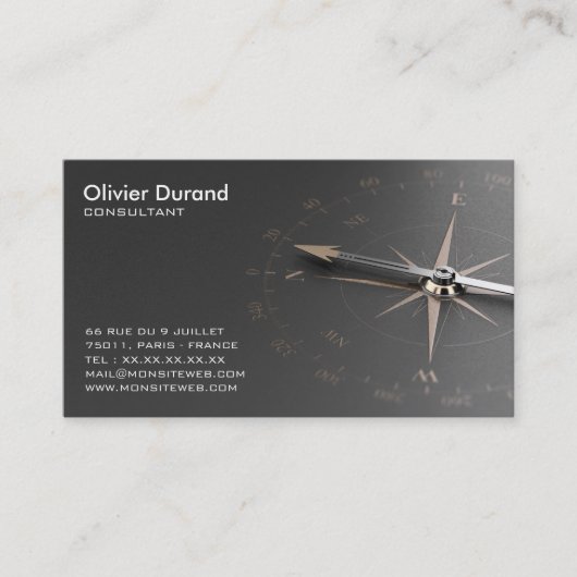 Visumkaart voor consultant. Dienstenadvies Visitekaartje (Voorkant)