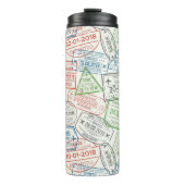 Visumstempel voor reizen thermosbeker (Voorkant)