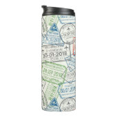 Visumstempel voor reizen thermosbeker (Geroteerd rechts)