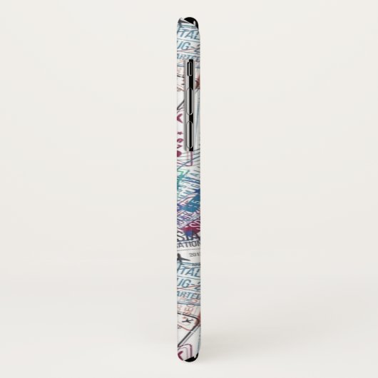 visumzegels telefooncel Case-Mate iPhone case (Achterkant/links)