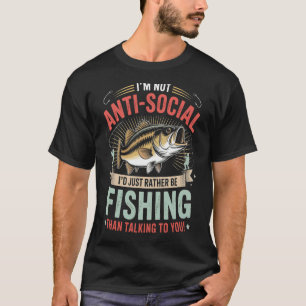 Visvangst Grappig, Ik ben niet anti-sociaal, Visse T-shirt