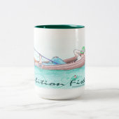 Visvangst met ambitie tweekleurige koffiemok (Center)