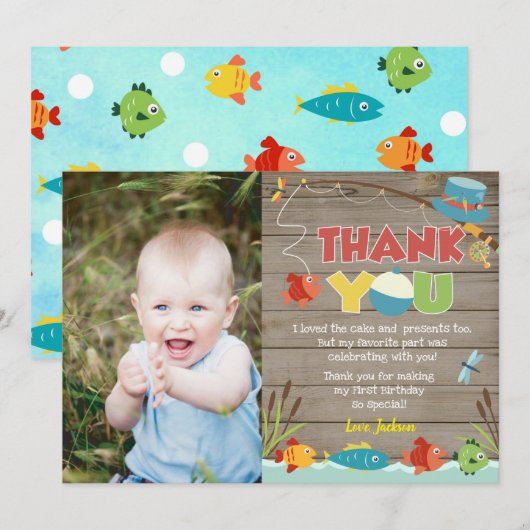 Visvangst Verjaardag Dankkaarten Kaart (Voorkant / Achterkant)