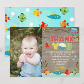 Visvangst Verjaardags Dank Kaarten (Voorkant / Achterkant)