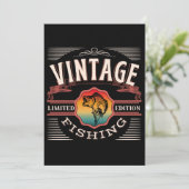 VISVANGST VINTAGE BEPERKTE OPLAGE KAART (Staand voorkant)