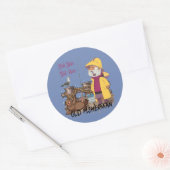 Visverhalen verteld hier - oude visser ronde sticker (Envelop)