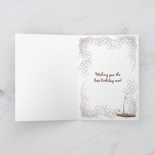 visverjaardag voor papa kaart (Binnen)