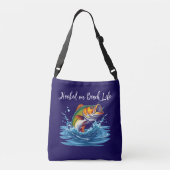 Visverslaafd aan het strandleven crossbody tas (Achterkant)