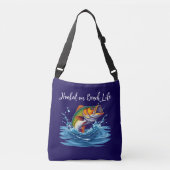 Visverslaafd aan het strandleven crossbody tas (Voorkant)