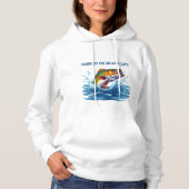 Visverslaafd aan het strandleven hoodie (Voorkant)